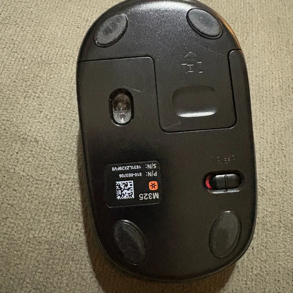 Logitech Black and Red Wireless Mouse